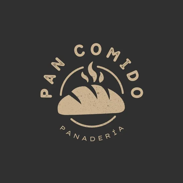 Logo Panaderia Pan Rústico Textura Vintage Marrón Beige.webp