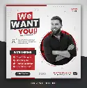 We are hiring job position social media instagram and facebook promotion post flyer design template.webp