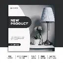 Premium PSD _ Social media post template instagram, furniture decoration black new.webp