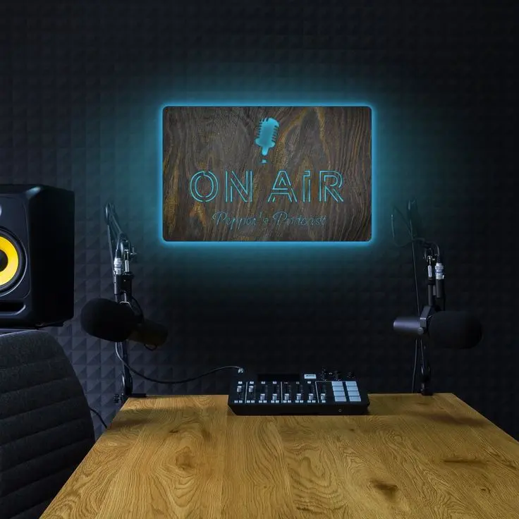 Podcast neon sign, Podcast lighting, On Air Neon Sign, Recording led sign, Recording studio sign, On air led sign, Radio neon sign.webp