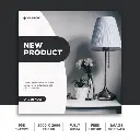 Premium PSD _ Social media post template instagram, furniture decoration black new.webp