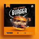 Premium Vector _ Hot burger sale social media instagram post advertising banner template.webp